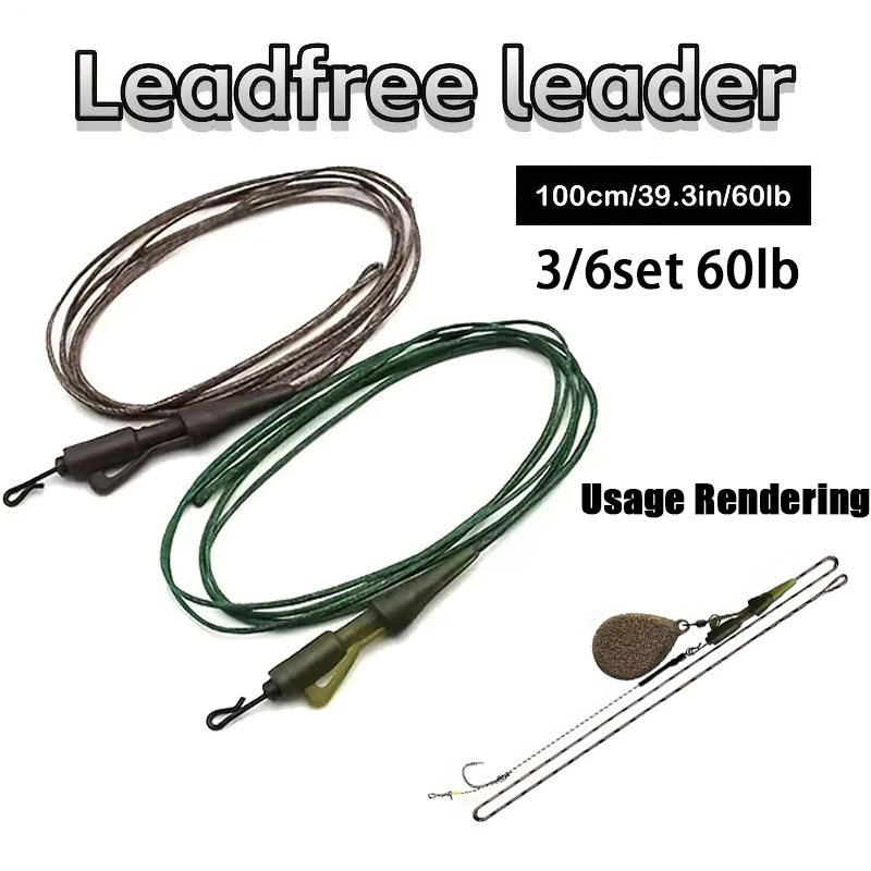 Leader Line - Senar Pancing CarpCarp 3/6pc Siap Pakai