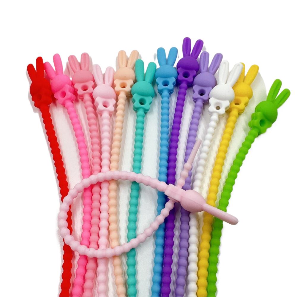 Tippet Line - 10Pcs Pengatur Kabel Silikon Bentuk Bunga
