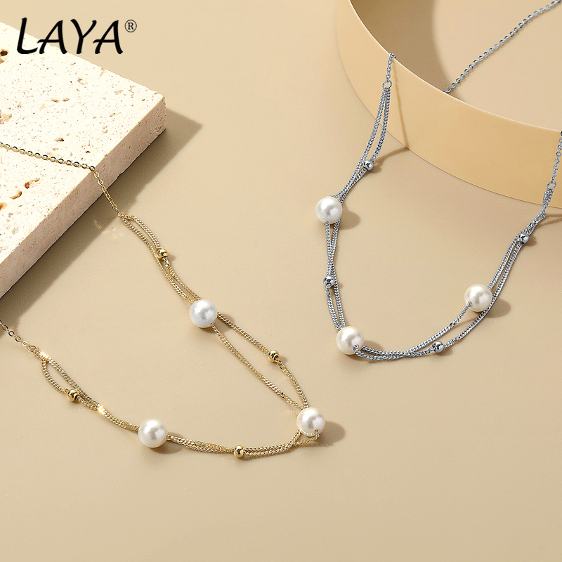 LAYA Hadiah Aksesori Kalung Mu - Freshwater Line ulasan dan harga
