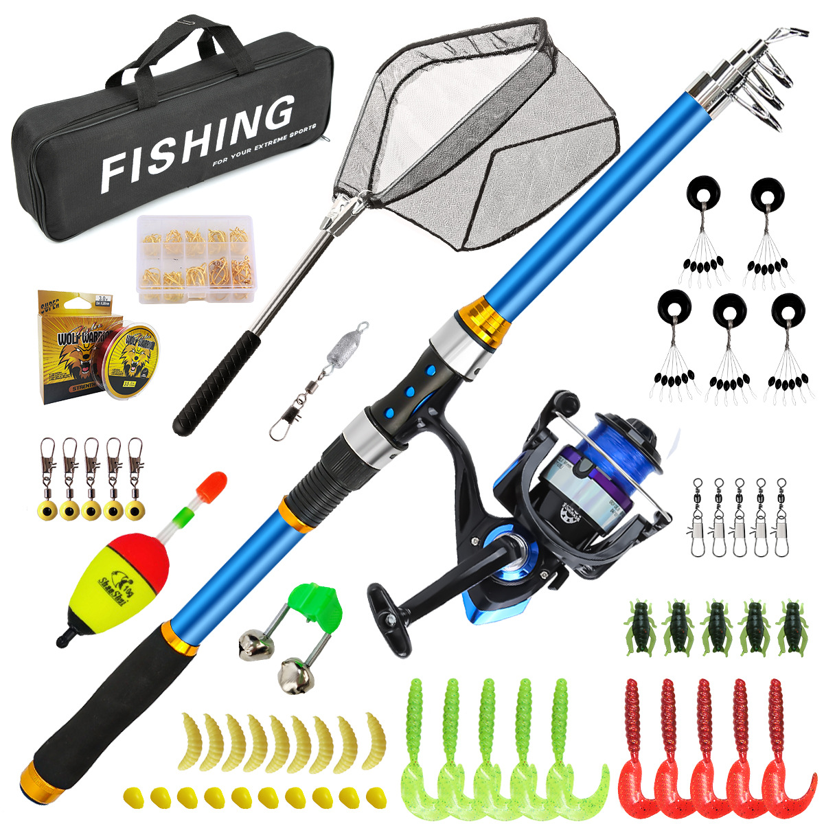 Set Joran Pancing Serat Kaca T - Freshwater Line ulasan dan harga
