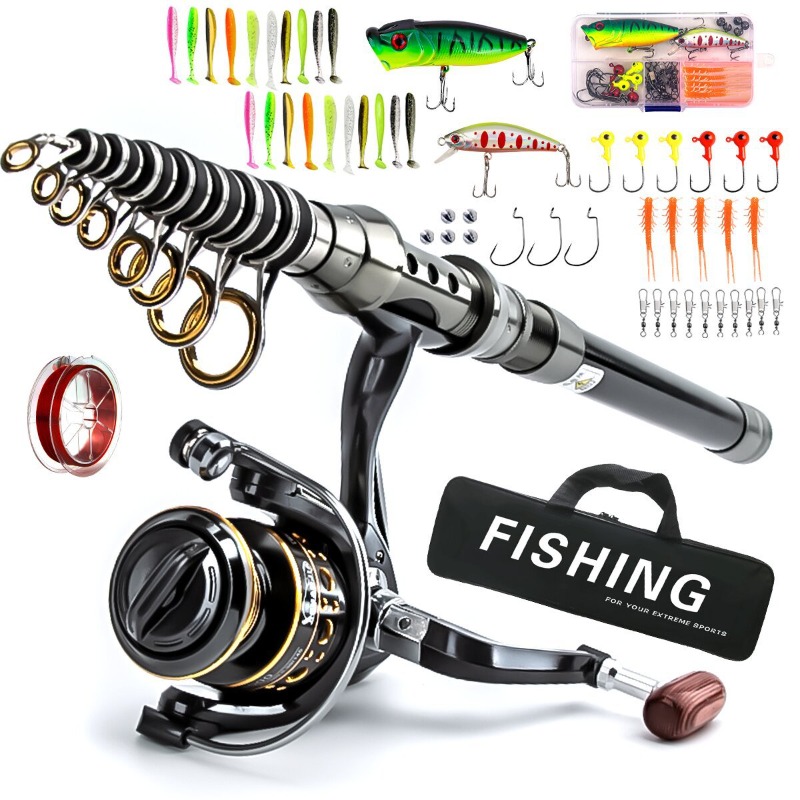 Joran Pancing Teleskopik Serat - Freshwater Line ulasan dan harga